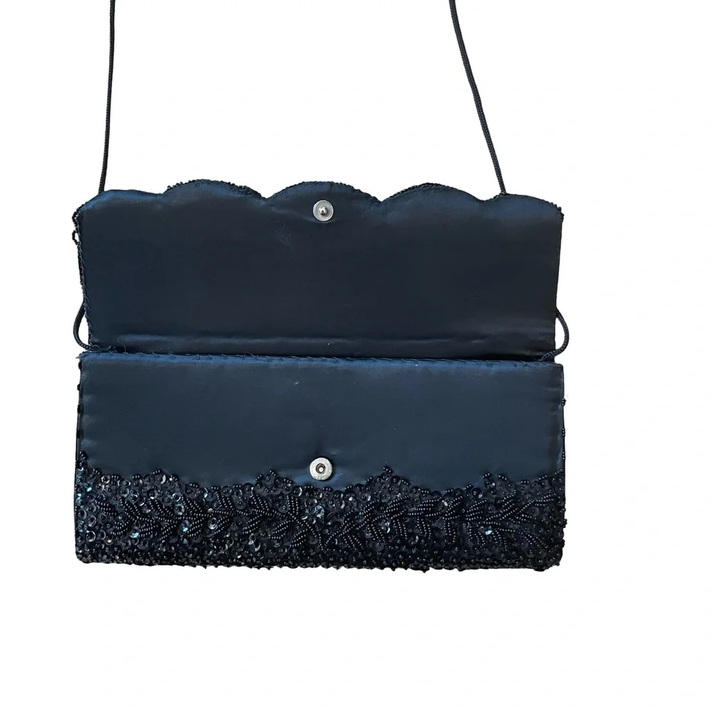 Vintage Beaded Clutch Crossbody Purse